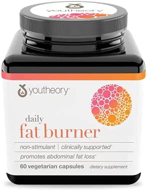 Youtheory Daily Fat Burner Vegetarian Capsules, Healthy Weight Management, 60 ct