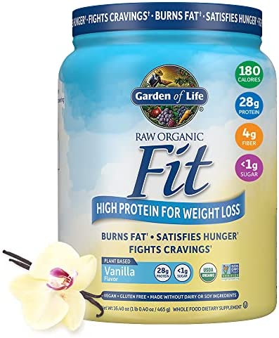 Garden of Life Raw Organic Fit Vegan Protein Powder Vanilla, 28g Plant…