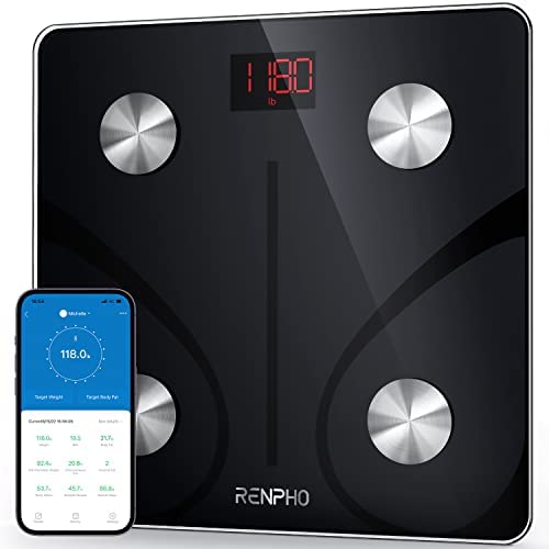 RENPHO Smart Scale for Body Weight, Digital Bathroom Scale BMI Weighing Bluetooth…