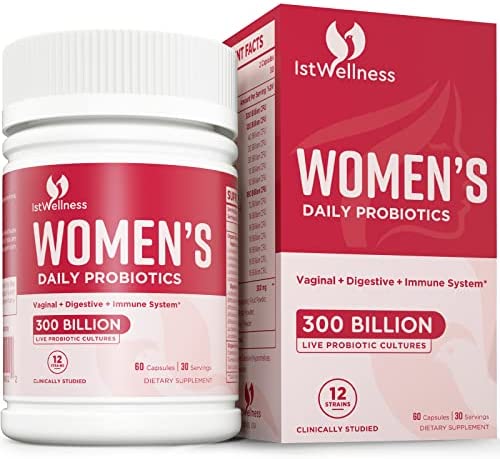 IstWellness Probiotics for Women – 300 Billion CFU Probiotic,12 Strains with Prebiotics…