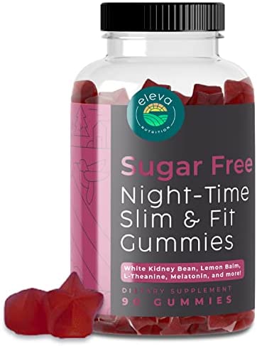 Eleva Nutrition Sugar-Free Night-Time Slimming Gummies – Keto Friendly Hunger Suppressant with…