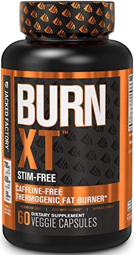 Jacked Factory Burn-XT Stim Free, Caffeine Free Weight Loss Supplement – Thermogenic…