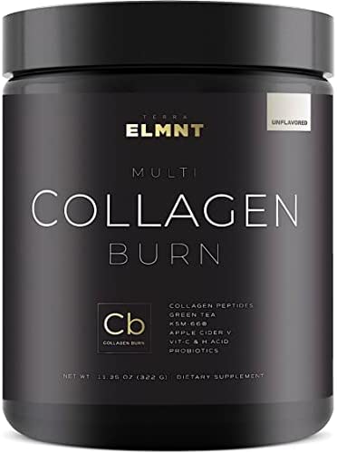 ELMNT Super Collagen Burn – Multi Collagen Powder w. Probiotics, KSM66, ACV,…