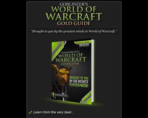 Goblineer’s World of Warcraft WoW Gold Guide – 75% Payout!